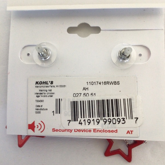 WOMENS FOURTH OF JULY DANGLER EARRINGS NWT - Picture 3 of 3